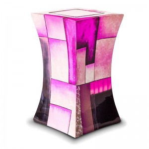 Glass Fibre Urn (Lantern Design in Multicolour Pink)